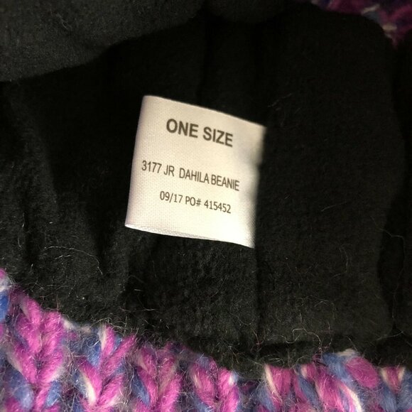 Serius Jr Dahlia Beanie Knit Pom Warm Winter Kids Girls Purple One Size - Picture 3 of 4